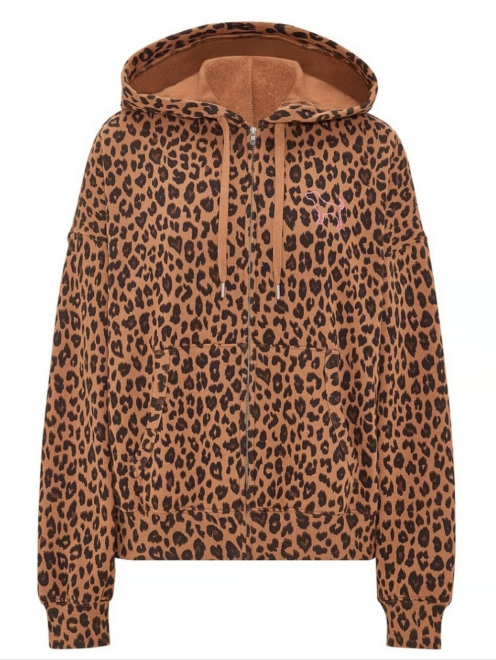 VS Pink Campus Fleece Full-Zip Hoodie Sz Small NWT